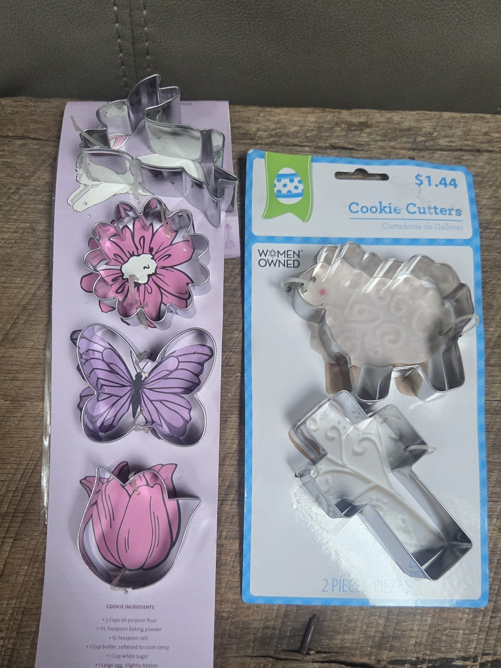 Spring Cookie Cutter Set - Floral, Butterfly, Sheep, Cross Shapes ~ Bin S